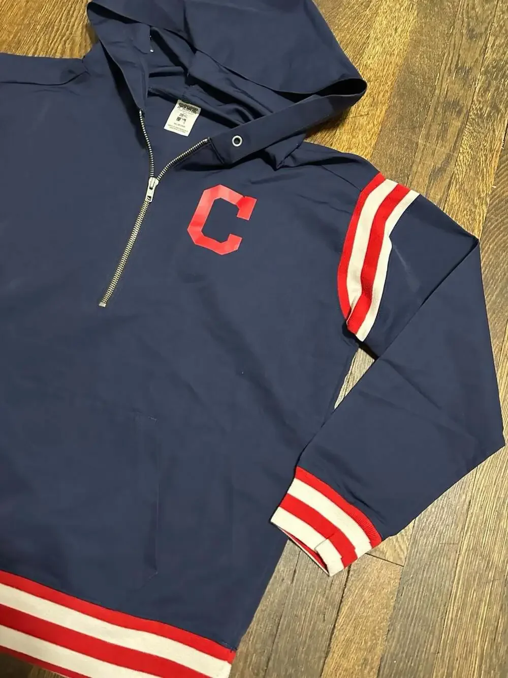 Victoria's Secret PINK Cleveland Indians MLB Anorak Windbreaker Jacket XS Oversi